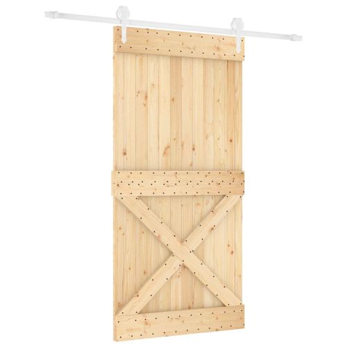 Преплъзваща се врата Естествено и бяло 100 x 210 cm