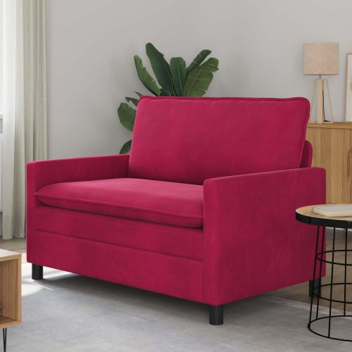 Диван Виненочервен 126 x 81 x 87,5 см Кадифе