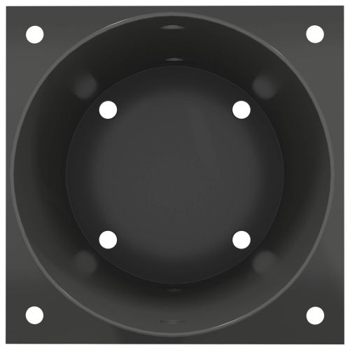Кръгъл наземен анкер 12 pcs Антрацит 18 x 18 x 15 см Метал