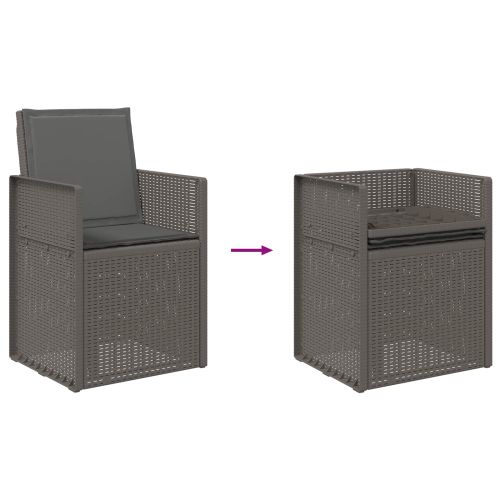 Градински Dining Столове 2 pcs Светлосиво и антрацит ПП