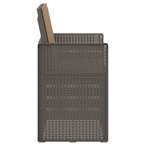 Градински Dining Столове 2 pcs Светлосиво и Таупе ПП
