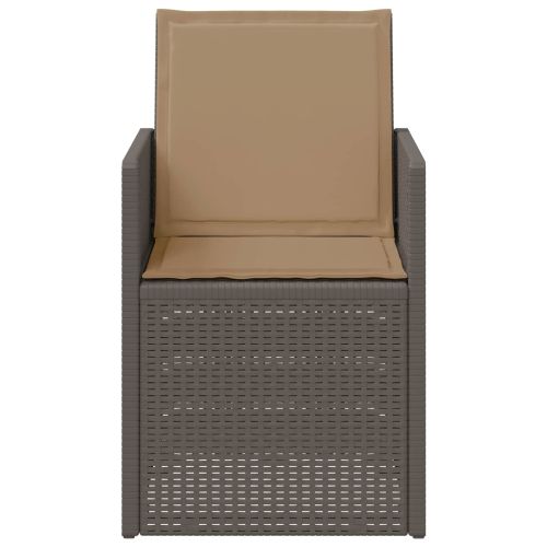 Градински Dining Столове 2 pcs Светлосиво и Таупе ПП