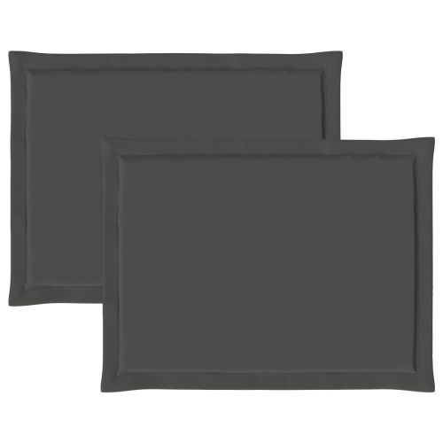 Възглавници за седалки 2 pcs Антрацит 47 x 36 x 2 см Полиестер
