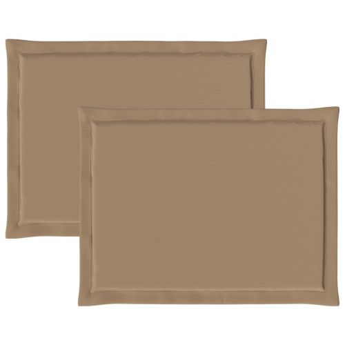 Възглавници за седалки 2 pcs Таупе 47 x 36 x 2 см Полиестер