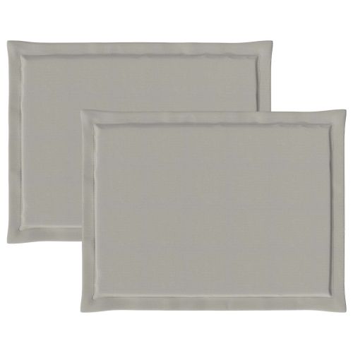 Възглавници за седалки 2 pcs Светлосиво 47 x 36 x 2 см