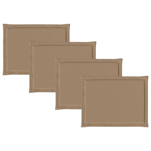 Възглавници за седалки 4 pcs Таупе 47 x 36 x 2 см Полиестер