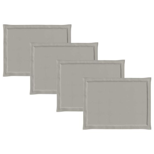 Възглавници за седалки 4 pcs Светлосиво 47 x 36 x 2 см