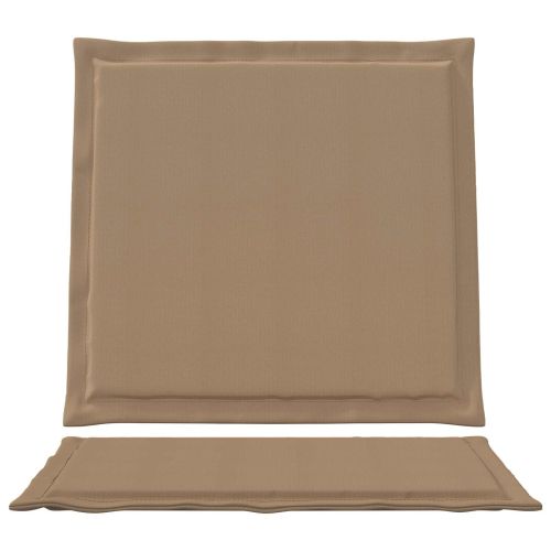 Възглавници за седалката и гърба 2 pcs Таупе 47 x 45 x 2 см