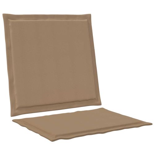 Възглавници за седалката и гърба 2 pcs Таупе 47 x 45 x 2 см