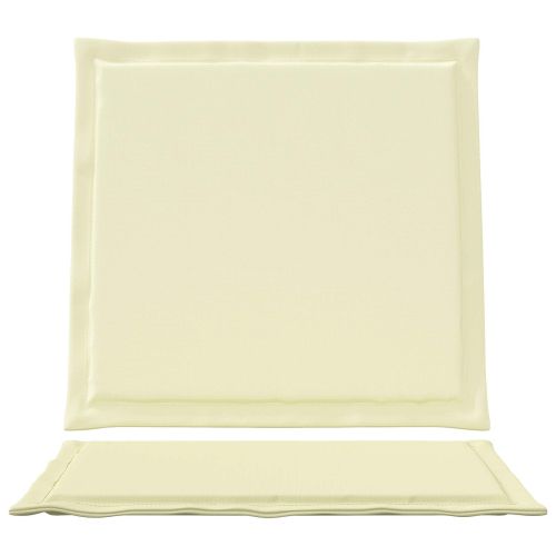 Възглавници за седалката и гърба 4 pcs Кремаво 47 x 45 x 2 см