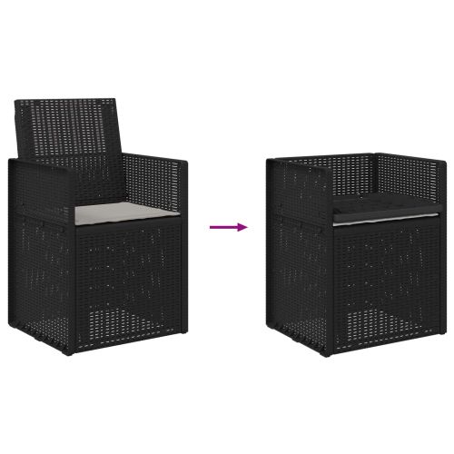 Градински Dining Столове 2 pcs Антрацит и Светлосиво ПП