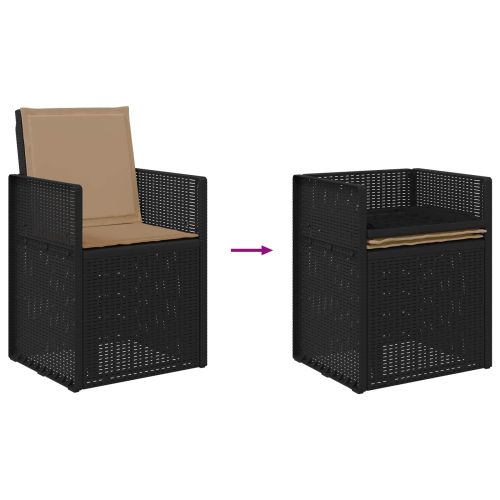 Градински Dining Столове 2 pcs Антрацит и таупе ПП
