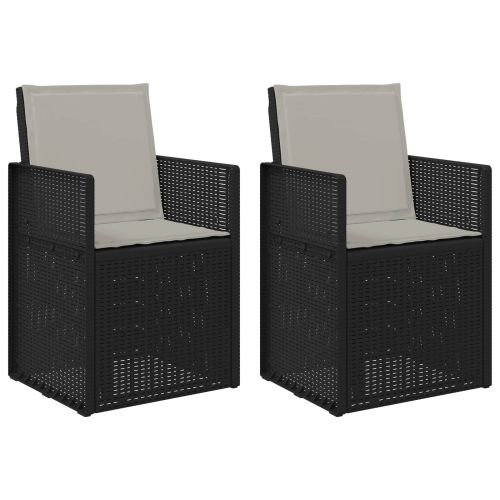 Градински Dining Столове 2 pcs Антрацит и Светлосиво ПП