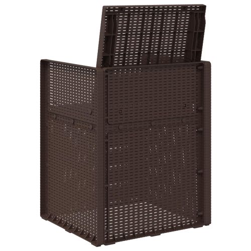 Градински Dining Столове 2 pcs Кафяво и антрацит ПП
