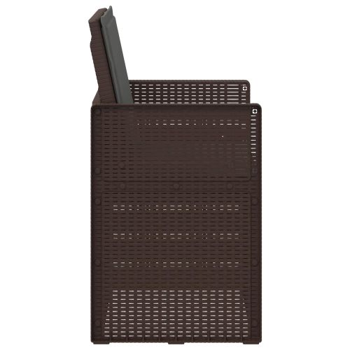 Градински Dining Столове 2 pcs Кафяво и антрацит ПП