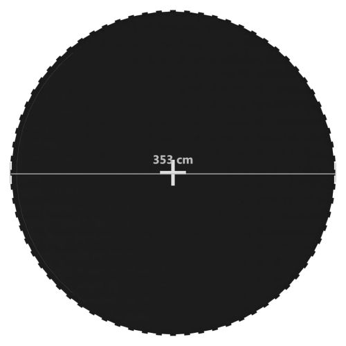 Отскачаща повърхност за кръгъл батут 13 Ft/3,96 м черен текстил