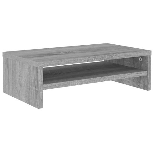 Поставка за монитор, сив сонома, 42x24x13 см, инженерно дърво
