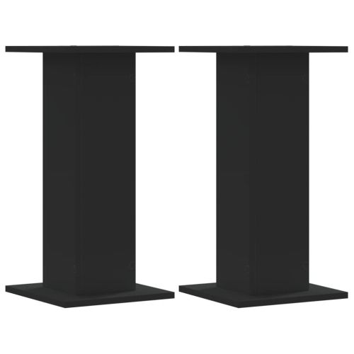 Стойки за растения 2 бр черни 30x30x60 см инженерно дърво