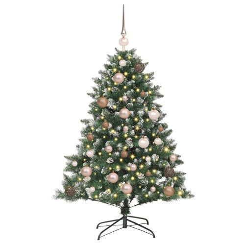 С изкуствено коледно дърво с 150 LED светодиода Зелен 120 cm
