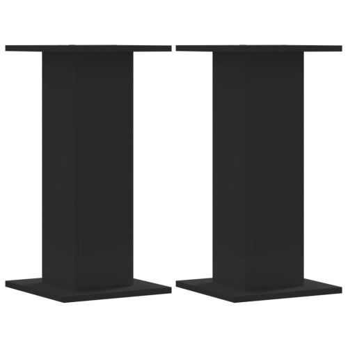 Стойки за тонколони 2 бр черни 30x30x60 см инженерно дърво