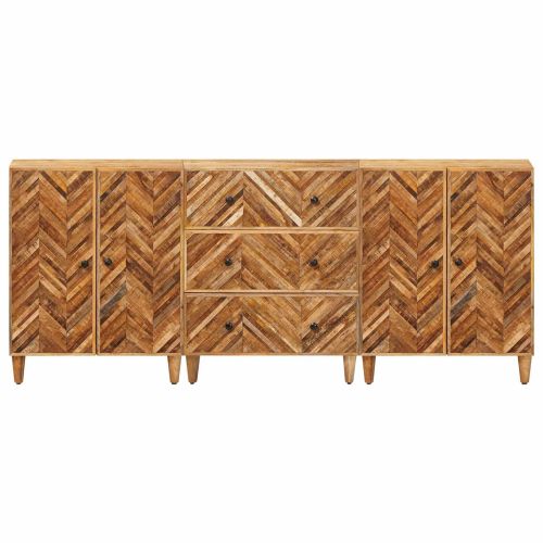 Шкафове за съхранение 3 pcs Кафяво 60 x 33,5 x 75 см