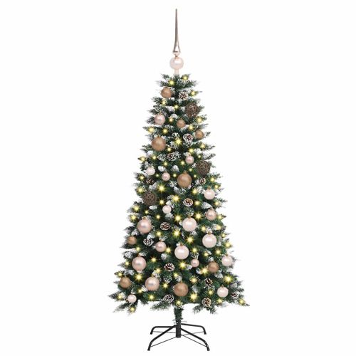 С изкуствено коледно дърво с 150 LED светодиода Зелен 120 cm