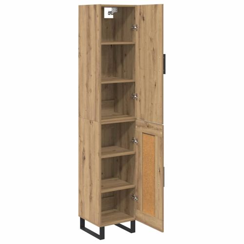 Висок шкаф Дъб 34,5 x 34 x 180 см Инженерно дърво