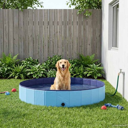 Кучешки Басейн Синьо Ø300 x 38 см Дебел PVC