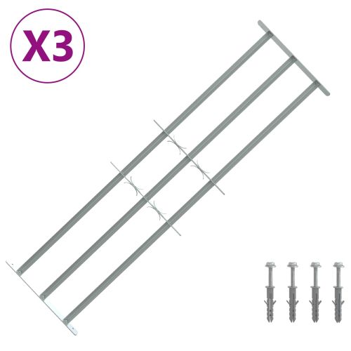Сигурна решетка за прозорци с 3 напречни ленти 3 pcs