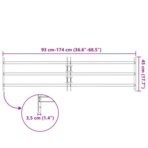 Сигурна решетка за прозорци с 3 напречни ленти 3 pcs