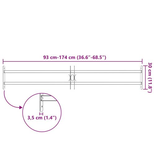 Решетка за сигурност за прозорци с 2 напречни ленти 3 pcs