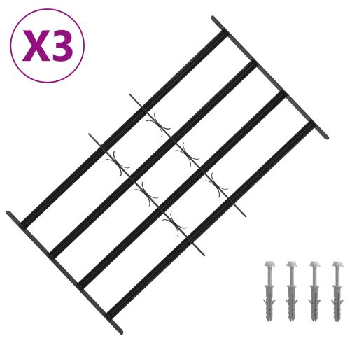 Сигурностна решетка за прозорци с 4 поперечни ленти 3 pcs