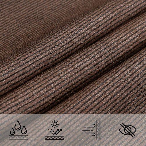 Слънцезащитен плат Кафяво 2 x 2 x 2 m HDPE