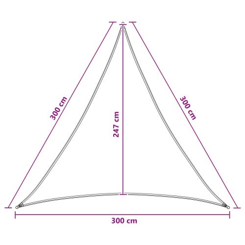 Слънцезащитен плат 3 x 3 x 3 m HDPE