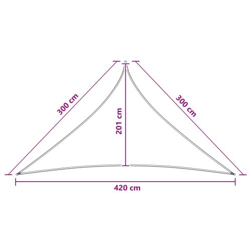 Слънцезащитен плат Антрацит и бяло 3 x 3 x 4,2 m HDPE