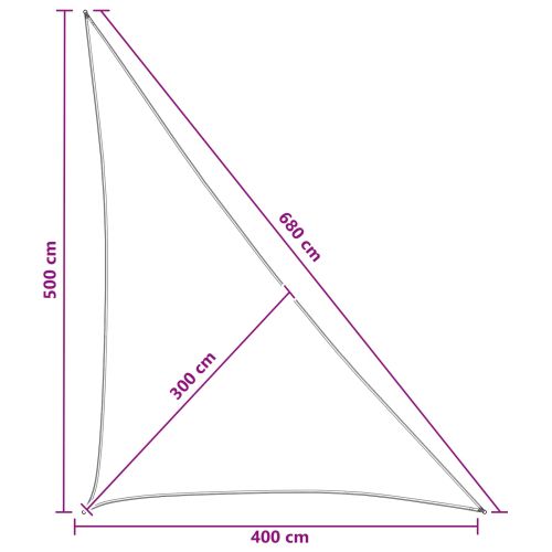 Слънцезащитен плат 4 x 5 x 6,8 m HDPE