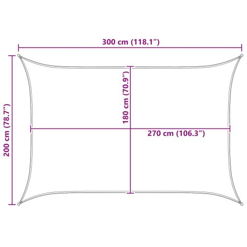 Слънцезащитен плат Синьо и бяло 2 x 3 m HDPE