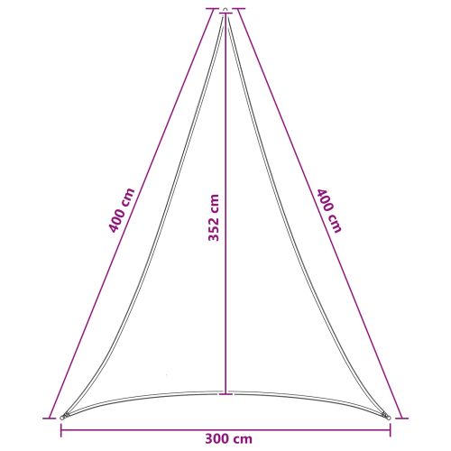 Слънцезащитен плат Синьо и бяло 3 x 4 x 4 m HDPE