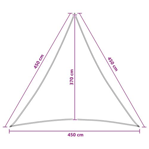 Слънцезащитен плат 4,5 x 4,5 x 4,5 m HDPE