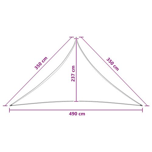 Слънцезащитен плат Светлосив и бял 3,5 x 3,5 x 4,9 m HDPE