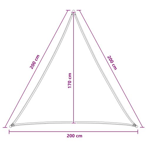 Слънцезащитен плат 2 x 2 x 2 m HDPE