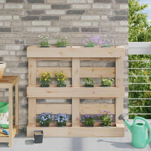 Кутиите за цветя за евро палети 24 pcs Сиво 13,5 х 9 х 9,5 см