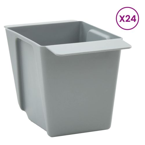 Кутиите за цветя за евро палети 24 pcs Светлосиво