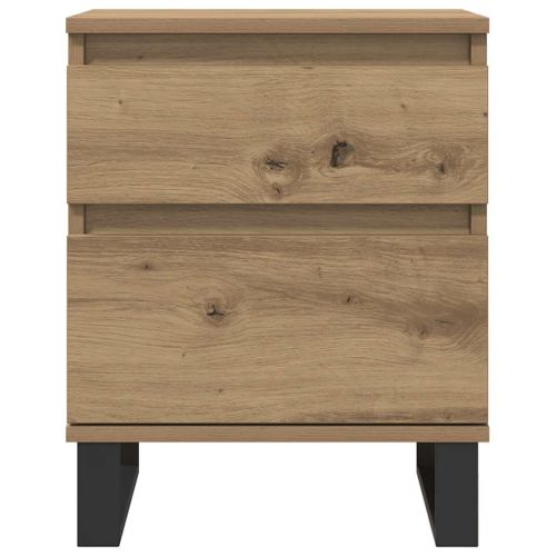 Нощни шкафчета 2 бр дъб артизан 40x35x50 см инженерно дърво