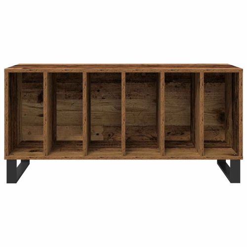 Шкаф за грамофонни плочи с рафт Старо дърво 100 x 38 x 48 см