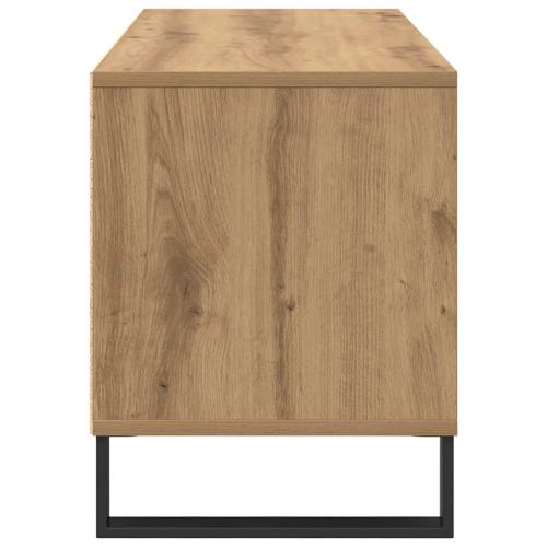 ТВ шкаф 100 x 34,5 x 44,5 см Дъб Инженерна дървесина и желязо