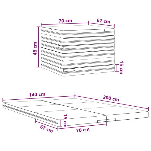 Сгъваем диван легло 140 x 67 x 45 см Тъмносиво