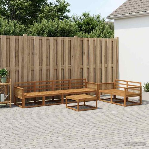 Комплект дивани за открито 7 pcs Натурално