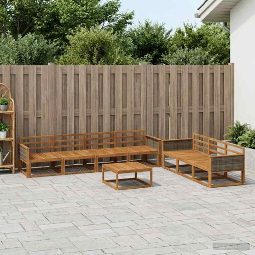 Комплект дивани за открито 8 pcs Натурално