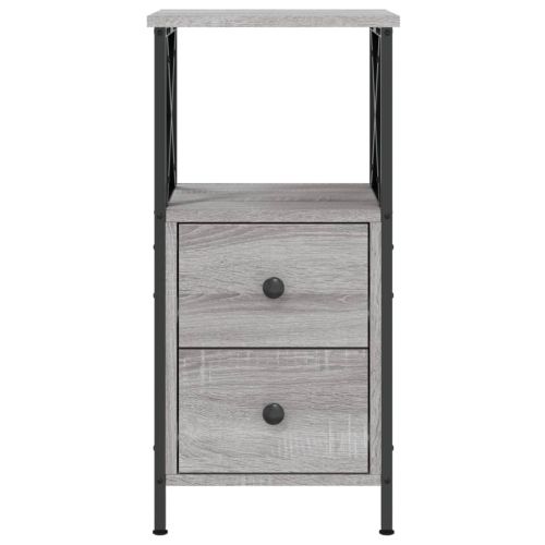 Нощни шкафчета 2 бр сив сонома 34x35,5x70 см инженерно дърво